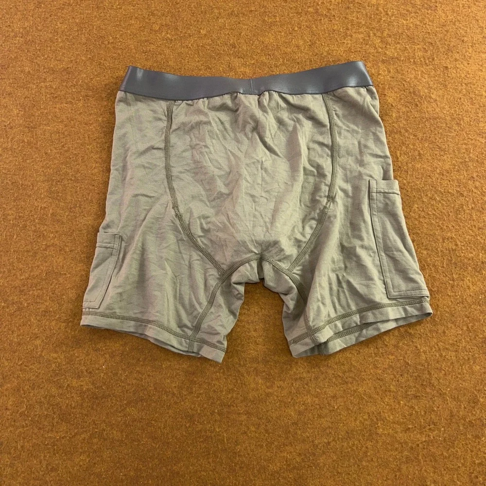VORZANI Mens Medium Green Norlad Modal Pockets Boxer Brief Underwear NWT